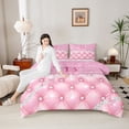thumbnail image 4 of Manfei Personalized Initial B 3 Pieces Queen Comforter Set,Dreamy Pprincess Ultra Soft Bedding Sets,Bow Tie Butterfly Bedding Comforter Set,Bling Glitter Room Decor,Reversible, 4 of 8
