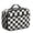 Black and White, variant on Gray and White Checkered Pattern Insulated Lunch Bag Teens,Bento School Lunch Bag for Teens for Work,Picnic or Travel 10.6x7.7x4.3 Inches,12 Can Capacity