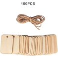 thumbnail image 2 of Pack of 100 wooden tags with jute string, 2 of 4