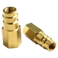 thumbnail image 4 of Brass R134a Car AC Adapter Set 1/4" SAE Thread, 2PCS Gold Conversion Kit For R12 To R134a For HP LP Connection, 4 of 10