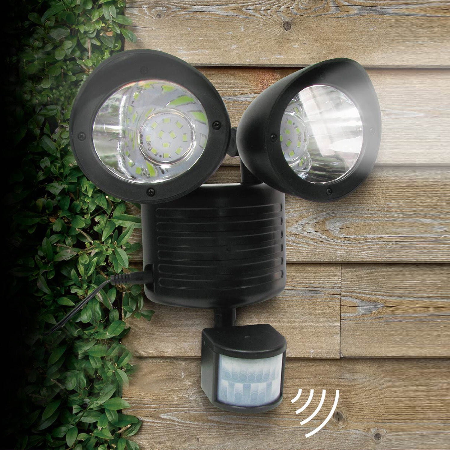 Black 4-Pack Dual 22 LEDs Security Detector Solar Spot Light Motion
