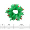 thumbnail image 2 of Green Dog Collar with Red Stars and Bells, Adjustable Fit, Green Tulle, for Small Dogs and Cats, Decorative Collar, 2 of 5