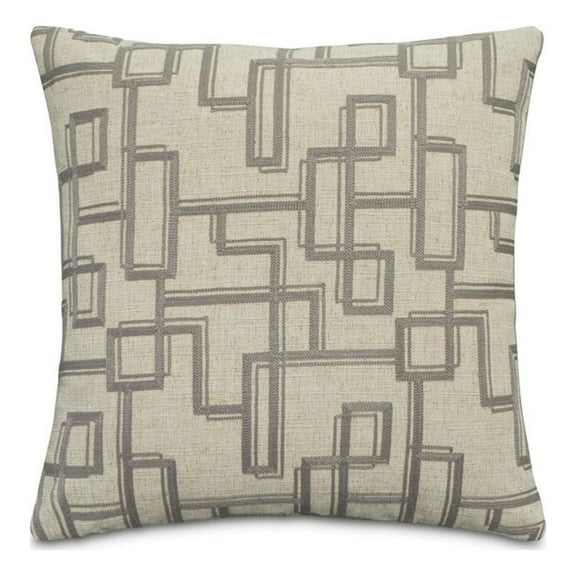 Moonbeam Keeley 21" Embroidered Square Accent Pillow - Fawn/Beige in Set of 2