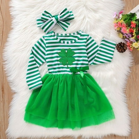 2Pcs Toddler Baby Kids Girls St.Patrick´s Day Clothes Party Princess ...