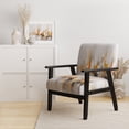 thumbnail image 2 of Designart Chaise d'Appoint "Vision Abstraite Symétrique Gris Jaune" Cubisme Gris - Fauteuil Moderne pour Chambre, 2 of 7