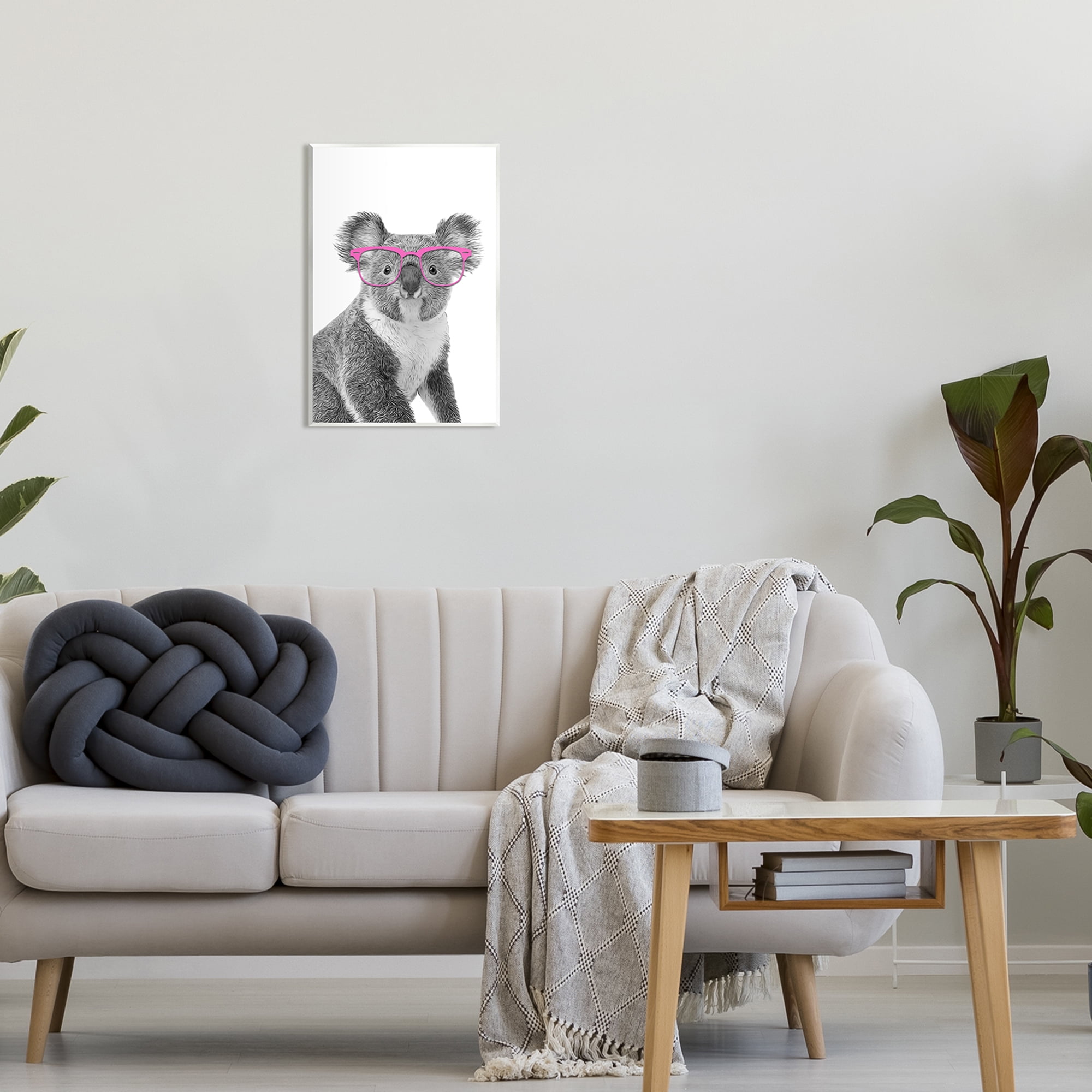 Stupell Industries Funny Koala Wildlife In Glasses Animals & Insects Painting Unframed Art Print Wall Art