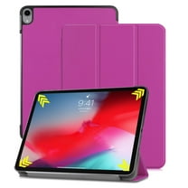 New iPad Pro 11 Inch Case 2018, Allytech Ultra Slim Trifold Stand Folio Flip Auto Sleep Wake (Support 2nd Gen Apple Pencil Wireless Charging) Protective Cover for Apple iPad Pro 11", Purple