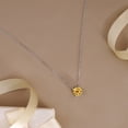 thumbnail image 3 of JeenMata 2 Carat November Birthstone Necklace for Women, Citrine Solitaire Pendant in 18K White Gold Plated, Birthday Anniversary Wedding Gift for Girlfriend Wife, Her, Woman, Teen, 3 of 8