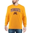 thumbnail image 4 of Men's Colosseum Gold Minnesota Golden Gophers Arch & Logo Crew Neck Sweatshirt, 4 of 5
