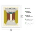 thumbnail image 2 of See America - Visit the National Parks - Waterfall - Vintage Travel Poster by Harry Herzog c.1940 - Fine Art Rolled Canvas Print 20in x 26in, 2 of 4