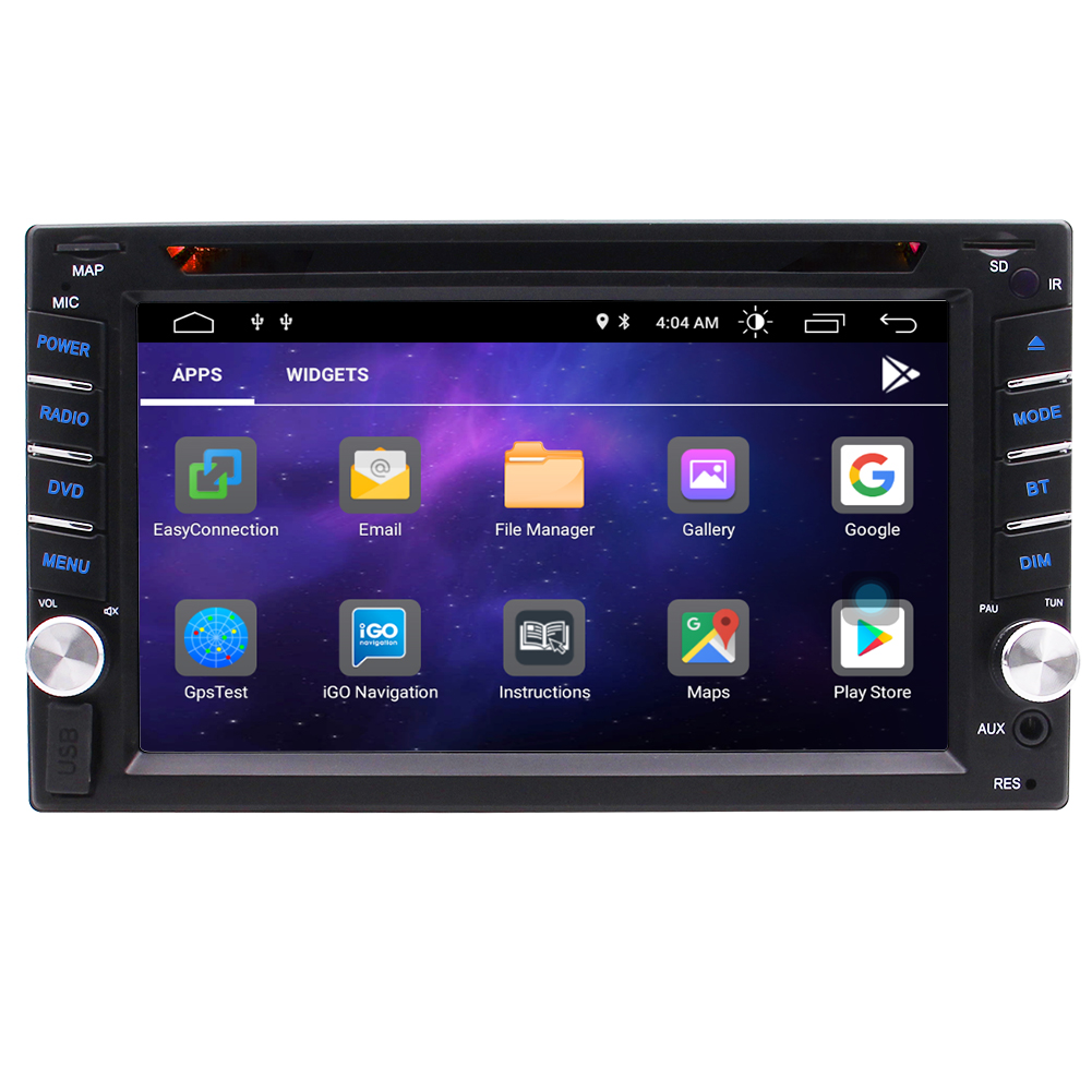 Android 10.0 Double Din Head Unit 6.2 inch Car Stereo DVD Player Quad