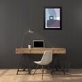 thumbnail image 4 of Urban Epiphany 19x24 Black Modern Framed Museum Art Print Titled - MidCentury Teal Purple 5, 4 of 5