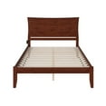 thumbnail image 3 of Leo & Lacey Solid Wood Queen Platform Bed with USB Charging Station in Walnut, 3 of 5
