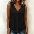 thumbnail image 5 of Perfectbot Women’s V-Neck Sleeveless Button-Down Tank Top – Lightweight Flowy Summer Blouse for Beach & Casual Wear, 5 of 6