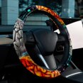 thumbnail image 6 of Mathematical Engineering 14.5 Inch Printing PVC Leather Car Wheel Cover Steering Wheel Cover Auto Accessories, 6 of 6
