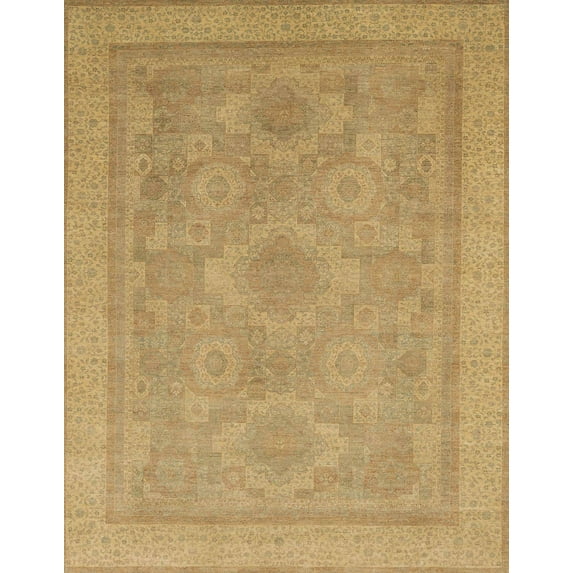 Ahgly Company Indoor Rectangle Abstract Cinnamon Brown Oriental Area Rugs, 8' x 10'