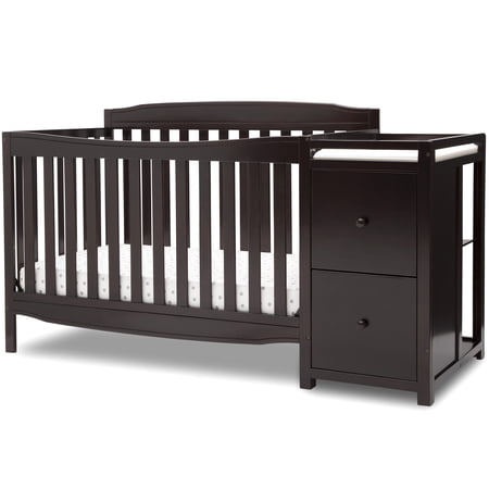 Delta Children Mason Convertible 6-in-1 Baby Crib and Changer Dark Chocolate
