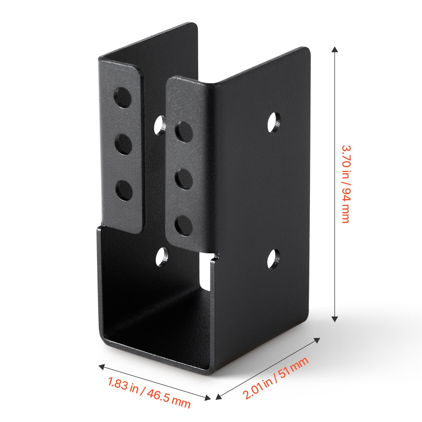 KFFKFF Concealed Joist Hanger, 2x4 Inch Outdoor Flange Bracket with Screws, Steel Light Joist Hangers for 1.93 x 3.62 Inch / 49 x 92 mm Beam, Swing, Fence, Wooden Slides, 12 Pcs