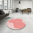 thumbnail image 4 of Ahgly Company Machine Washable Indoor Square Transitional Red Area Rugs, 6' Square, 4 of 7