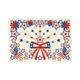 thumbnail image 2 of XMMSWDLA Memorial Day Placemat Patriotic Freedom Stars Place Mats 4th of July Veterans Plastic Table Mats Independence Day Holiday Table Placemats for Indoor Outdoor Party Dining, 2 of 5