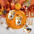 thumbnail image 5 of yulier Thanksgiving Disposable Tableware Set, 10 Pcs Paper Cups, Fall Pumpkin Maple Leaf Turkey Pattern Water Cups, Thanksgiving Party Supplies Dinnerware, 5 of 6