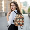 thumbnail image 6 of FORMRS Mini Backpack Purse for Women Travel Daypack Casual Shoulder Bag, Checkered Pattern, 6 of 7