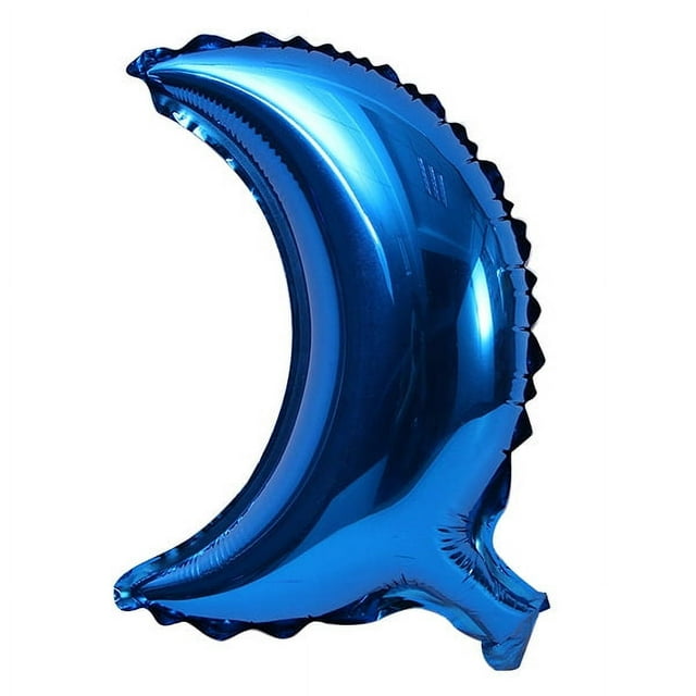 Globo de aluminio de luna de 24 pulgadas, globos de Mylar para fiesta romántica, decoración de luna para San Valentín, boda, cumpleaños, fiesta (azul)