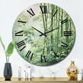 thumbnail image 3 of Designart "Bamboo love Dream III" Floral Oversized Wall Clock, 3 of 5