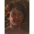 thumbnail image 2 of Alice Pike Barney 19x24 Gold Ornate Framed and Double Matted Museum Art Print Titled - Head of the Artist, 2 of 4
