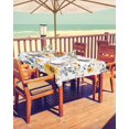 thumbnail image 2 of Fsddascl Yellow Floral Spring Outdoor Tablecloth - 60x84 Inch Rectangle Dining Table Cover, Elegant Gray Summer Botanical Waterproof Outdoor Table Cloth with Umbrella Hole & Zipper for Picnic/Patio, 2 of 7