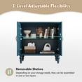 thumbnail image 4 of HLR 31.49" Accent Cabinet, 2 Doors Sideboards and Buffets Cabinet Buffet Cabinet with Storage for Living Room, Blue, 4 of 8