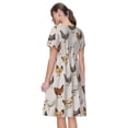 thumbnail image 2 of Bixox Robe d'Été à Manches Courtes pour Femmes Robe Ample Longueur Genou avec Poches-Divers Poulets, 2 of 7