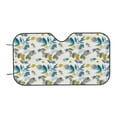 thumbnail image 7 of Picia Watercolor Leaves Curved Windshield Sunshade Accordion Folding Style Auto Shade for Car Truck SUV Van Blocks UV Ray Sun Visor Protector -Small, 7 of 7