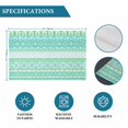 thumbnail image 6 of Teal Green Boho Placemats Set of 12, Vintage Ethnic Tribe Abstract Art Placemats for Dining Table, Place Mats for Kitchen Tabletop, Waterproof Wipeable Dining Table Mats Set, 6 of 9