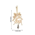thumbnail image 3 of Dalxymotic Christmas Metal Hanging Ornament, Golden Hanging Decor with Bow, Xmas Tree Decoration, Hollow Metal Ornament, Christmas Ornament Decoration for Home, Tree, Mantel, 3 of 7