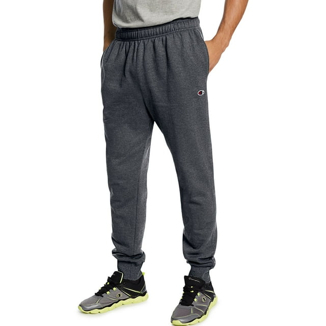 Champion Pantalon Jogger Rétro en Molleton Powerblend pour Hommes, m, Granite Heather