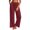 Wine plus size wide leg pants with pockets a1, variant on Bzdzmqm Women's Plus Size Wide Leg Elastic Waist Lounge Pants with Pockets Solid Casual Long Pants Vacation Travel Beach Trousers, Navy XL