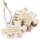 thumbnail image 1 of 100 etiquetas de regalo de boda, rompecabezas de madera con cordel, regalo personalizado gracias por venir gracias por ser una pieza de nuestro día especial para despedida de soltera, 1 of 4