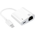 thumbnail image 1 of Apple Mfi Certified Lightning To Ethernet Adapter - Rj45 Lan Network Adapter With Charge Port - Plug And Play Support, 1 of 5