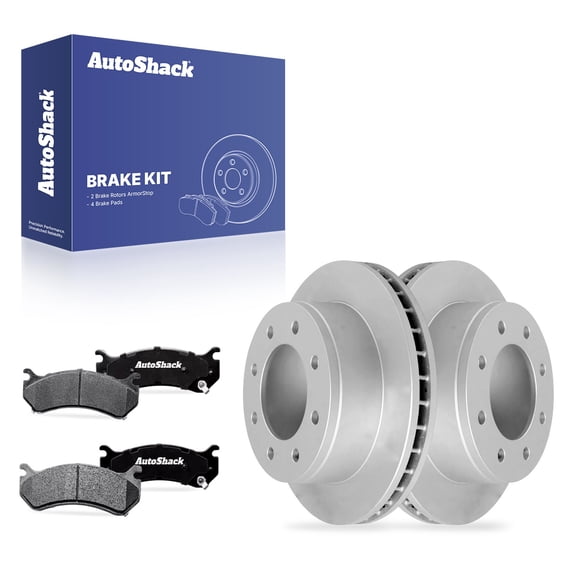 AutoShack Rear Vented Coated Brake Rotors   Ceramic Pads 6-PC Brake Kit Replacement for 2003-2009 Hummer H2 2000-2007 Chevrolet Suburban 2500 2000-2007 GMC Yukon XL 2500 ArmorStop 12.99" (330 mm)