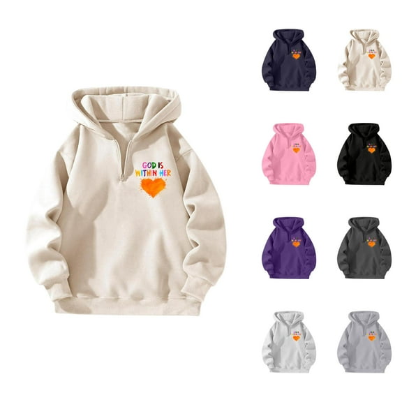 Christian Hoodies for Women 2025 God Is Within Her She Will Not Fall Cute Y2K Hoodie Hooded Sweatshirt Women Pullover