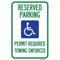 thumbnail image 1 of SignMission A-1218-23057 Panneau en Aluminium 12 x 18 Po - Permis de Stationnement Réservé Requis Remorquage Forcé avec Graphique, 1 of 1
