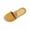 Yellow, variant on HomeDM Women's Flat Sandals Espadrilles Open Toe Slide Sandals Dressy Comfortable Slip On Summer Beach Sandals, Black Size 6.5