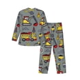 thumbnail image 2 of Bingfone Men'S Pajama Set 2 Piece Loungewear Pjs, Long Sleeve With Pajama Pants-Funny Construction, 2 of 9