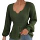 thumbnail image 1 of Top de Manga Larga Gibobby Suelto Suéter de invierno con cuello en V para mujer M, 1 of 4