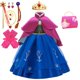 thumbnail image 1 of Disfraz de princesa Anna y Elsa para niña, disfraz de reina de la nieve, disfraz de fantasía para actuación, disfraz de hada para Halloween Fivean unisex, 1 of 2