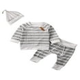 thumbnail image 1 of Newborn Baby Infant Tops Pants Hat 3pcs Outfits Set, 1 of 2