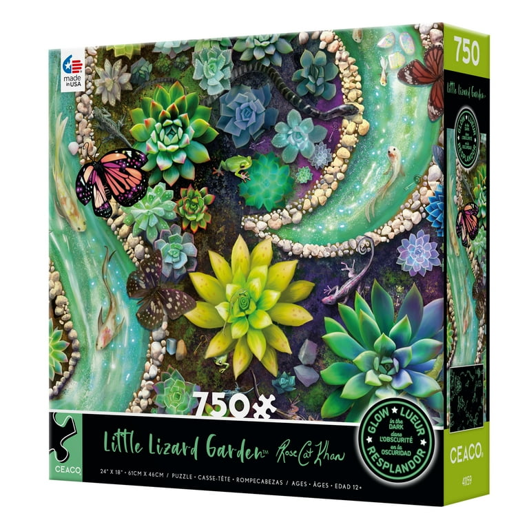 Ceaco Little Lizard Garden Glow 750 Piece Interlocking Jigsaw