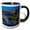 Black/White, variant on 3drose, Italy, Verona. Looking down from Castello San Pietro at Twilight, 15oz Mug