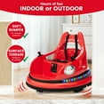 thumbnail image 6 of 12V Bumper Car for Toddlers, Electric Toy Ride on Battery Car with Kids W/Parent Remote Control, 2-Speed, 360 Degree Spin, Music & LED Lights for Kids, 6 of 9